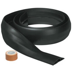 Duraline Wire Cover Kit For Floor - PVC - 2.5-in X 15-ft - Black