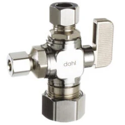 Dual Outlet Straight Valve - 5/8" X 3/8" X 3/8" COMP