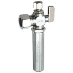 Dahl Supply Stop Valve - Straight Turn - Water Hammer Arrestor - Brass
