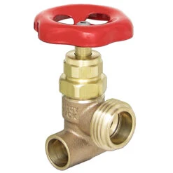 Dahl Double Exit Angle Sediment Faucet - Lead Free Brass - Rough Finish - 1/2-in Dia Inlet X 1/2-in Dia Outlet