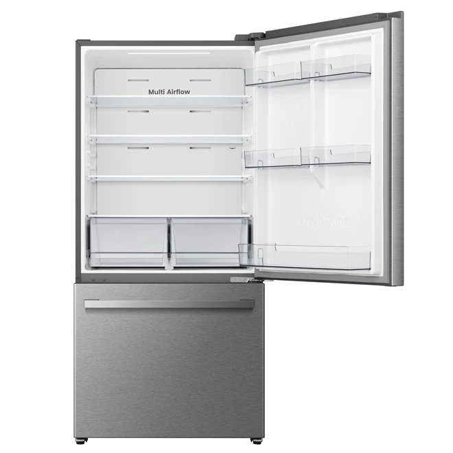 Hisense 33-in Stainless Steel 22.3-ft³ Bottom-Freezer Refrigerator - Image 4