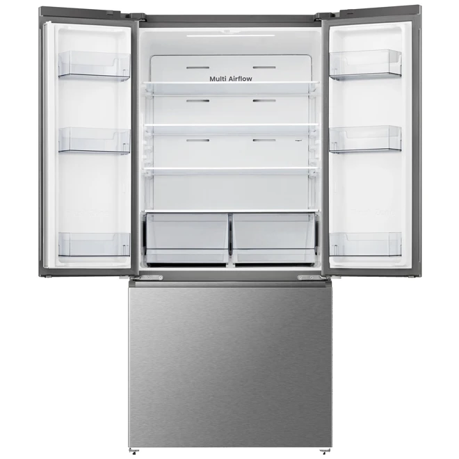 Hisense 33-in Smudge-Free Stainless Steel 22.1-ft³ French Door Refrigerator - Image 3