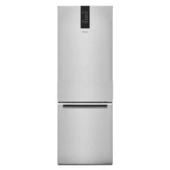 Whirlpool 24-in Wide Steel 12.7-cu Ft Bottom-Freezer Refrigerator - Smudge-Resistant Stainless Finish