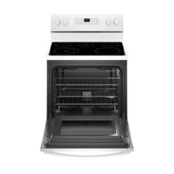 Whirlpool 5.3-cu Ft Single Oven White Electric Range - Frozen Bake Technology - Steam Cleaning