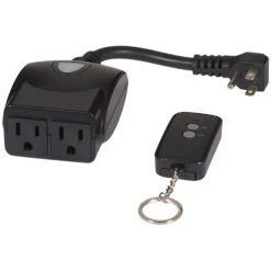 Wireless Remote Outdoor Light Control - Black