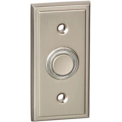Door Push Button, Satin Nickel