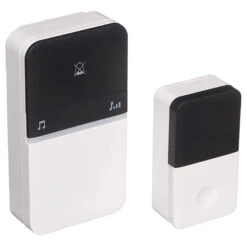 Globe Electric Globe Wireless Door Chime- Kinetic Energy- Black/White