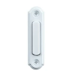 Globe Electric Globe White Metal Lighted Wired Doorbell Push Button