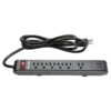 Craftsman Power Strip 6 Outlets And 2 USB Ports Plastic Black
