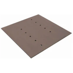 FDV St Dominique Perforated Steel Plate - Grey - 10 Drain Holes - 18-in L X 18-in W X 1/4-in H