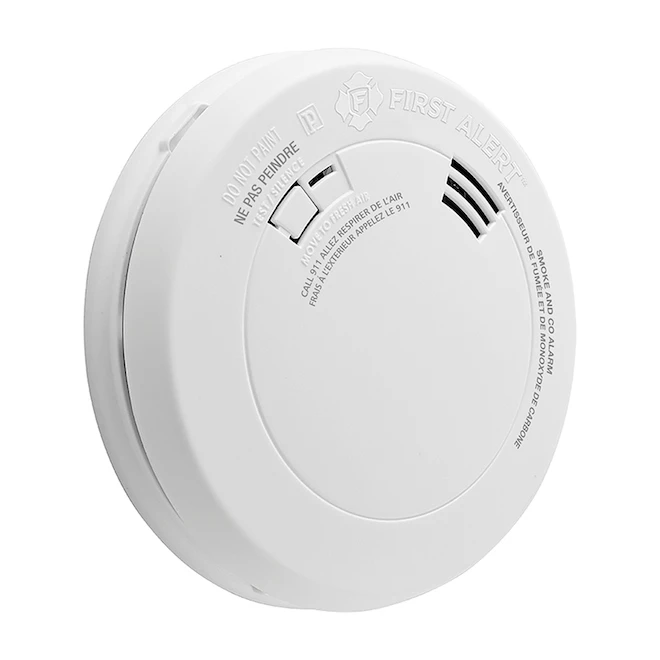First Alert Smoke And Carbon Monoxide Alarm With Voice Alert - Plastic - White