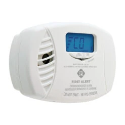 First Alert Digital Carbon Monoxide Alarm With Battery Backup - Plug-In - Plastic - White