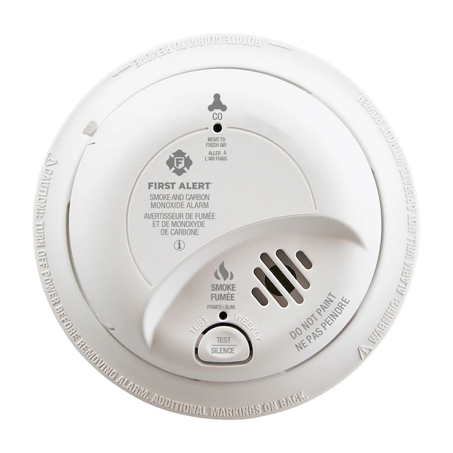 BRK Smoke And Carbon Monoxide Detector With Battery Backup - Hardwired - 120 V - White - Image 4