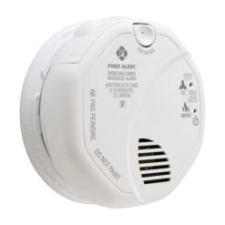 BRK Smoke And Carbon Monoxide Detector With Voice Alert - Hardwired - 120 V - White