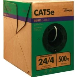 500-ft 24/4 CAT 5E Riser Gray Data Cable
