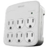 Woods 6-Outlet Surge Protection Wall Adapter - Phone Cradle