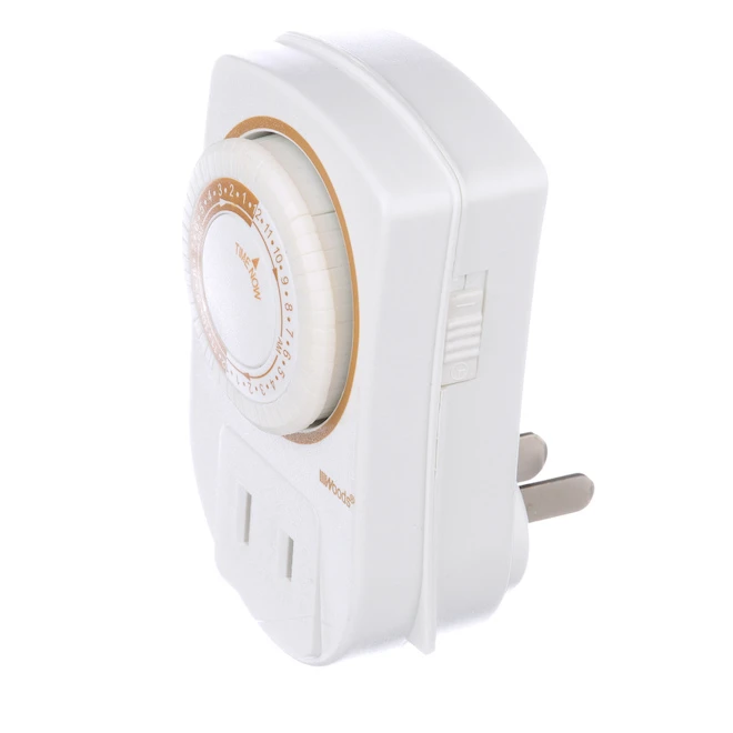 Woods 24-Hour Mechanical Timer Outlet - White - 2-Pack - Image 2