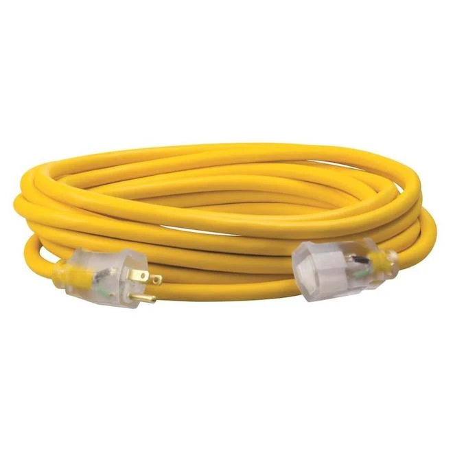 Southwire 12/3 25-ft Standard Outdoor Polar/Solar Extension Cord - Yellow - Image 3